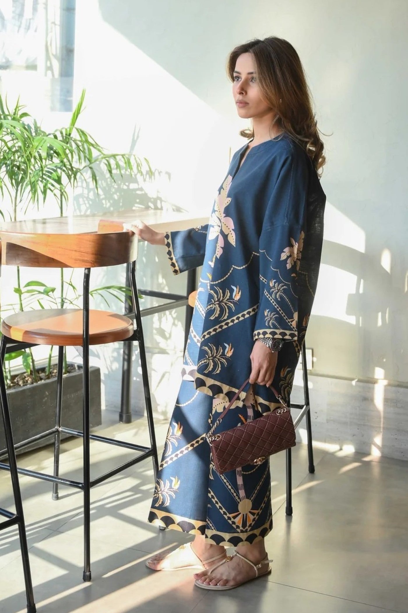Sapphire Garden Luxury Co-ord Set
