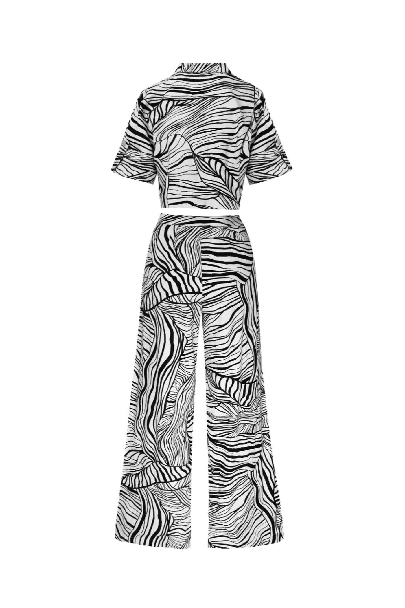 Safari Nights Zebra Print Wide-Leg Jumpsuit
