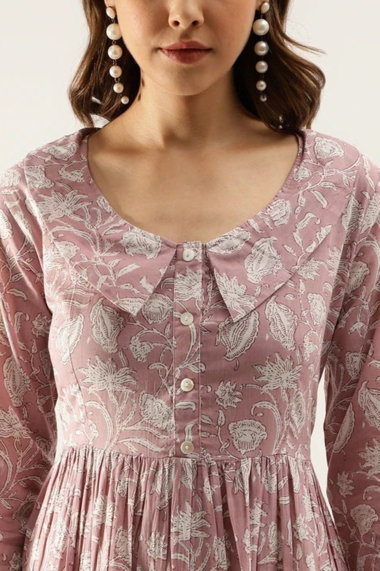 Dusty Rose Garden Tiered Prairie Dress