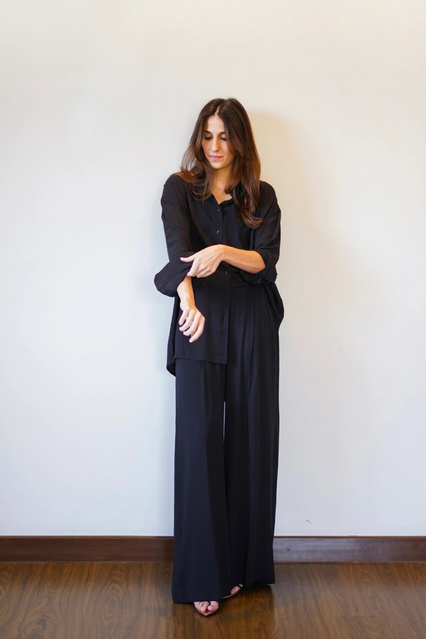 Classic Black Drape Co-ord Set