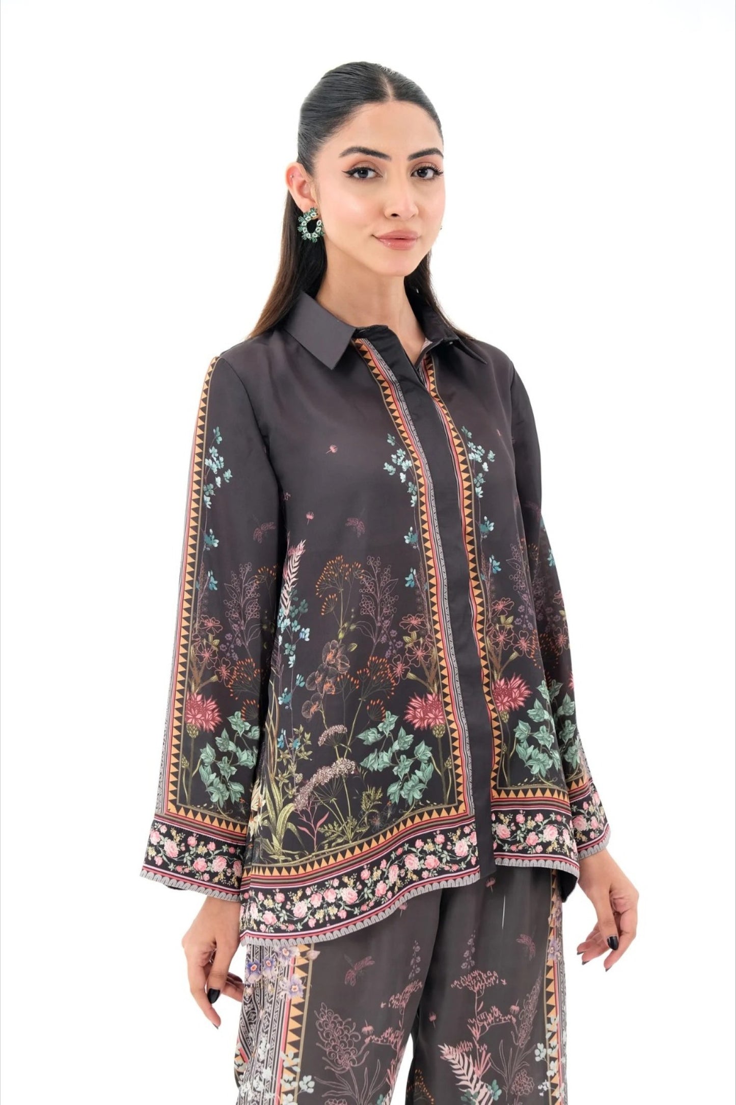Twilight Floral Border Print Set Co-ord
