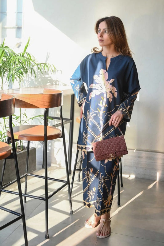 Sapphire Garden Luxury Co-ord Set