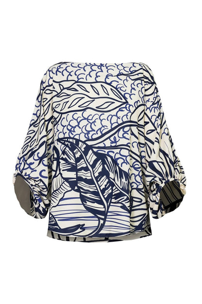 Coastal Breeze Geometric Pattern Kaftan Dress