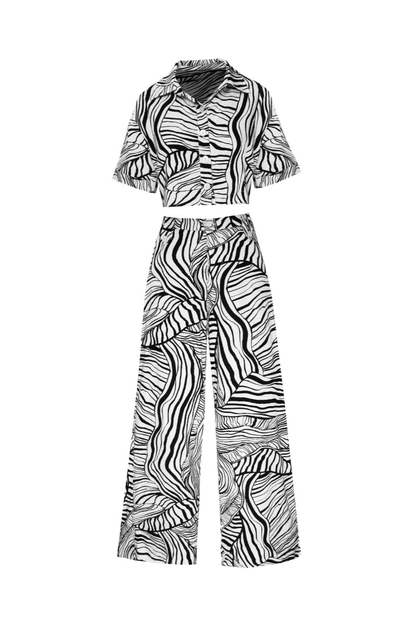 Safari Nights Zebra Print Wide-Leg Jumpsuit