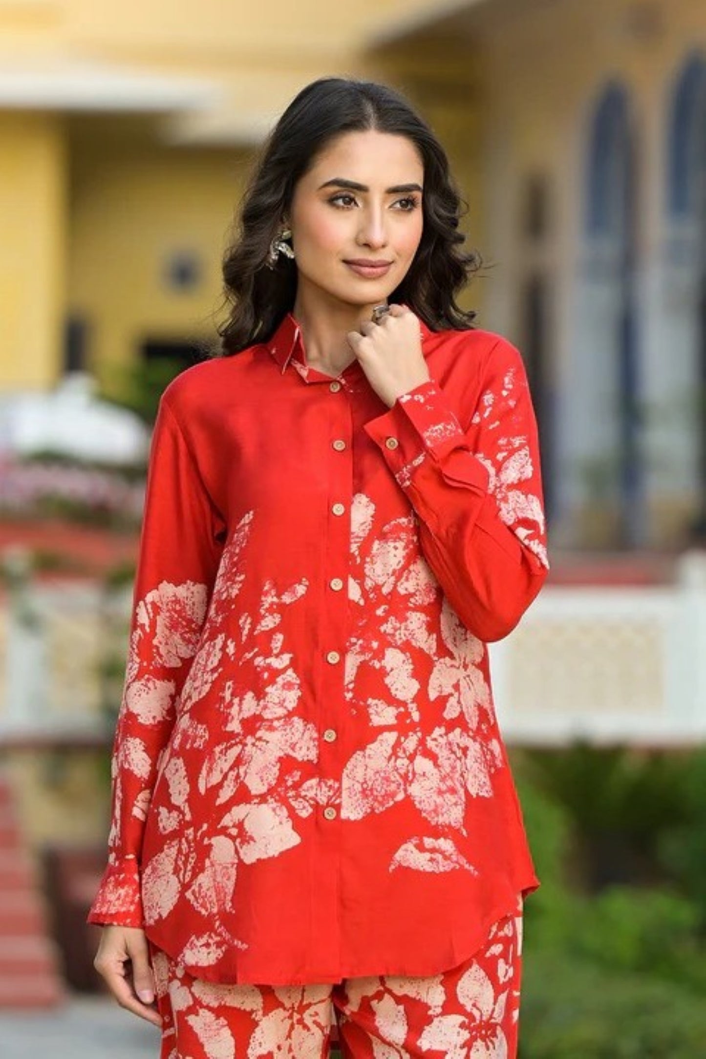Scarlet Garden Silk Ensemble Coord