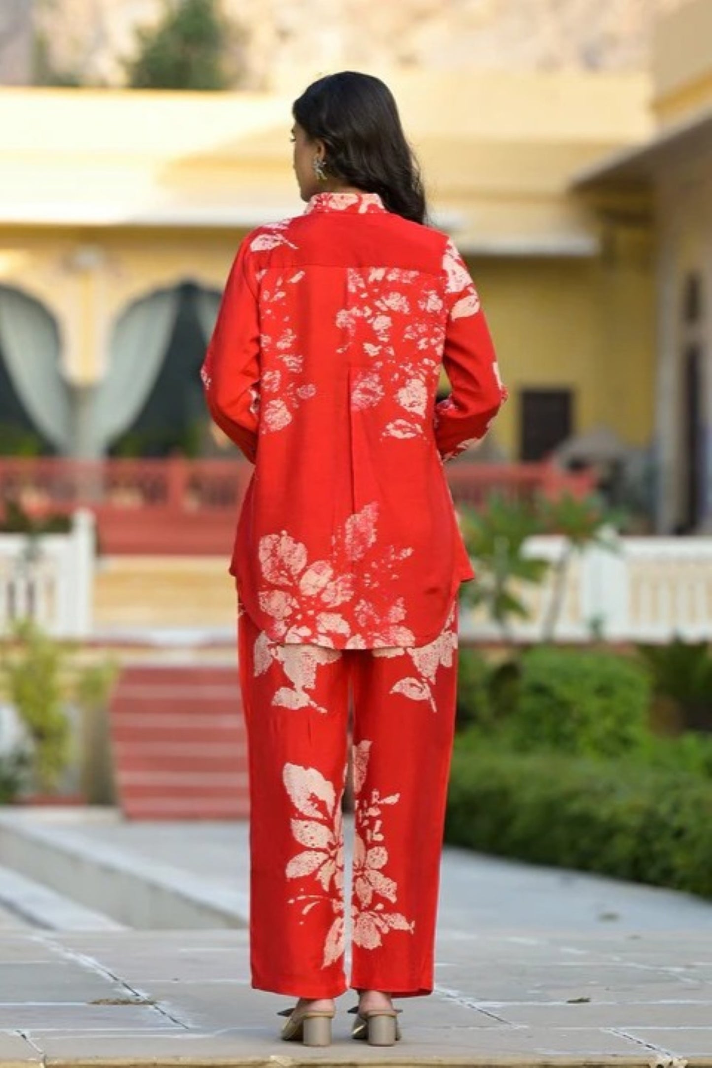 Scarlet Garden Silk Ensemble Coord