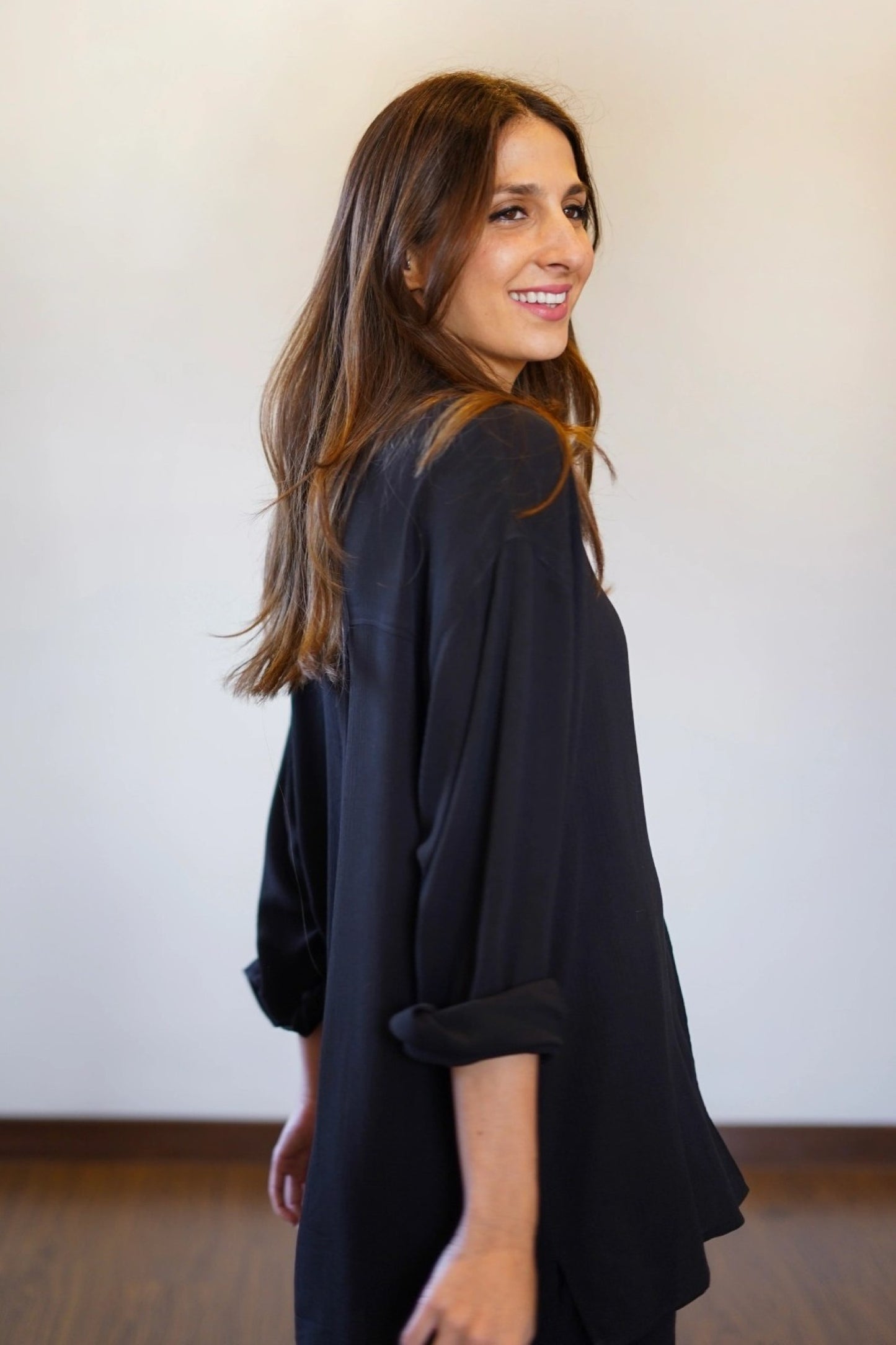 Classic Black Drape Co-ord Set