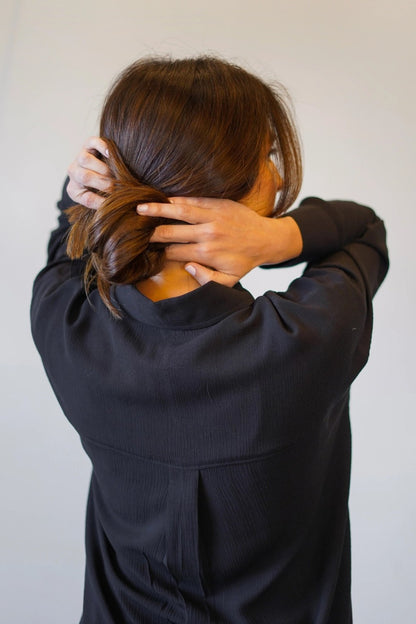 Classic Black Drape Co-ord Set