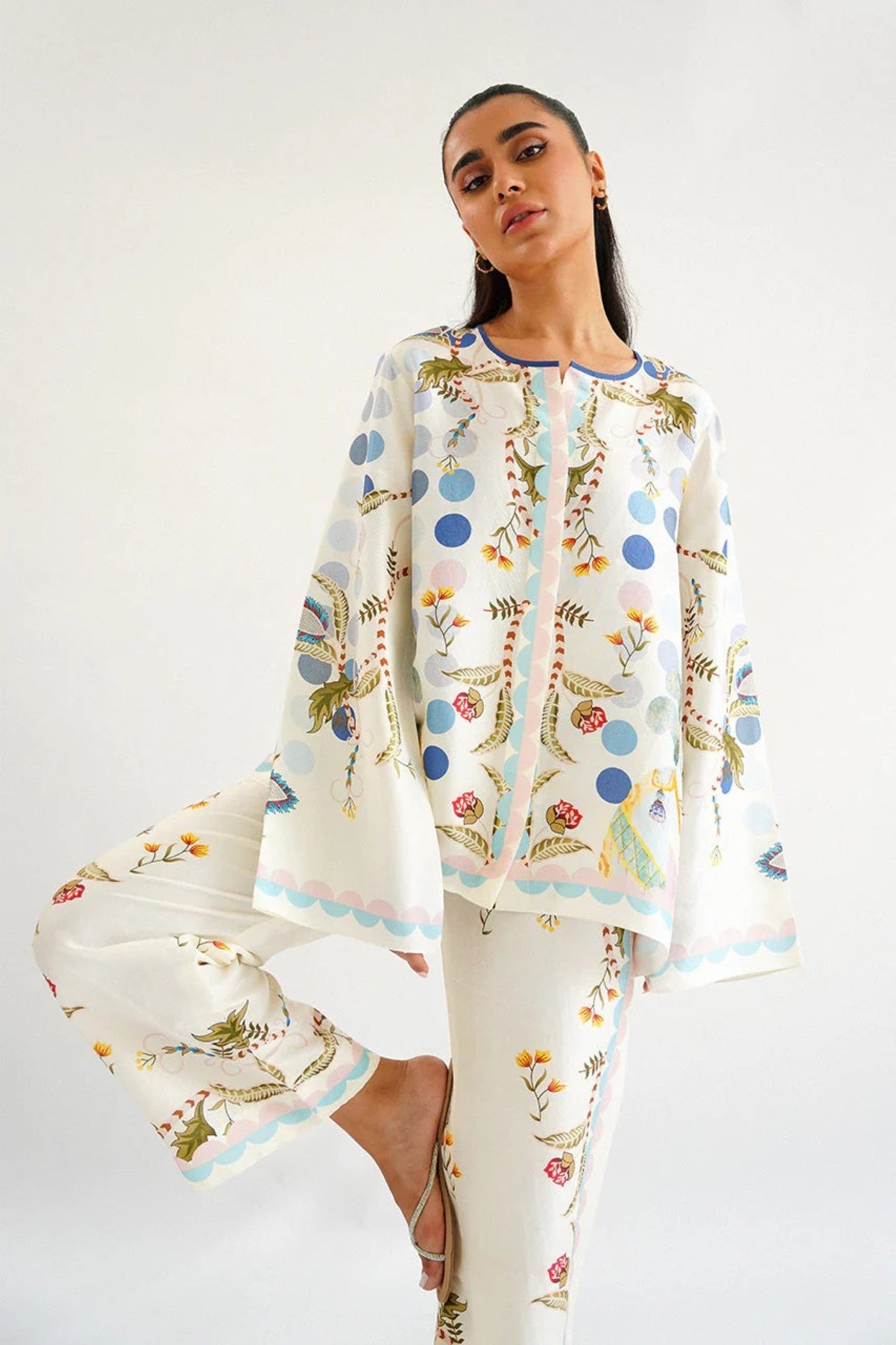 Spring Meadow Floral Pajama Set