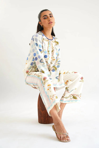 Spring Meadow Floral Pajama Set