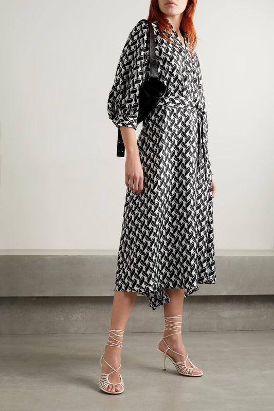 Monochrome Magic Midi Kaftan