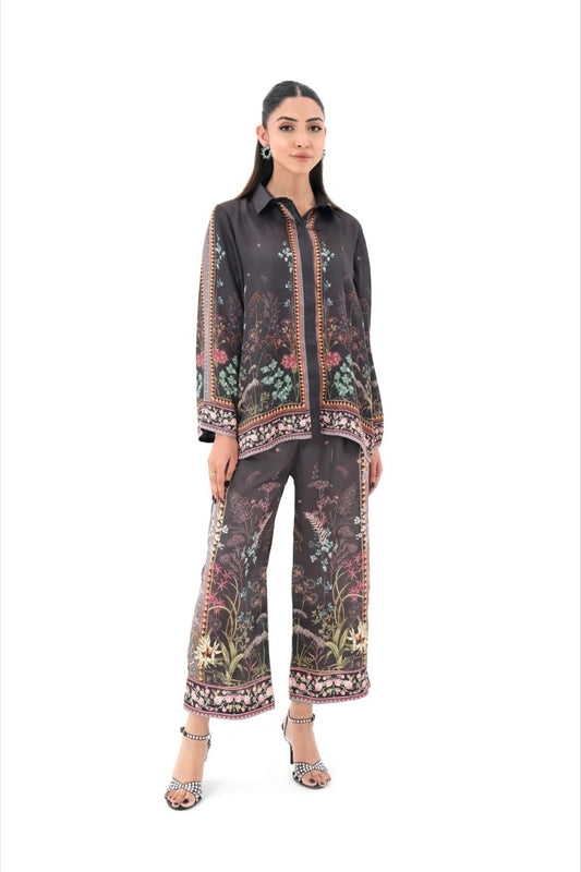 Twilight Floral Border Print Set Co-ord