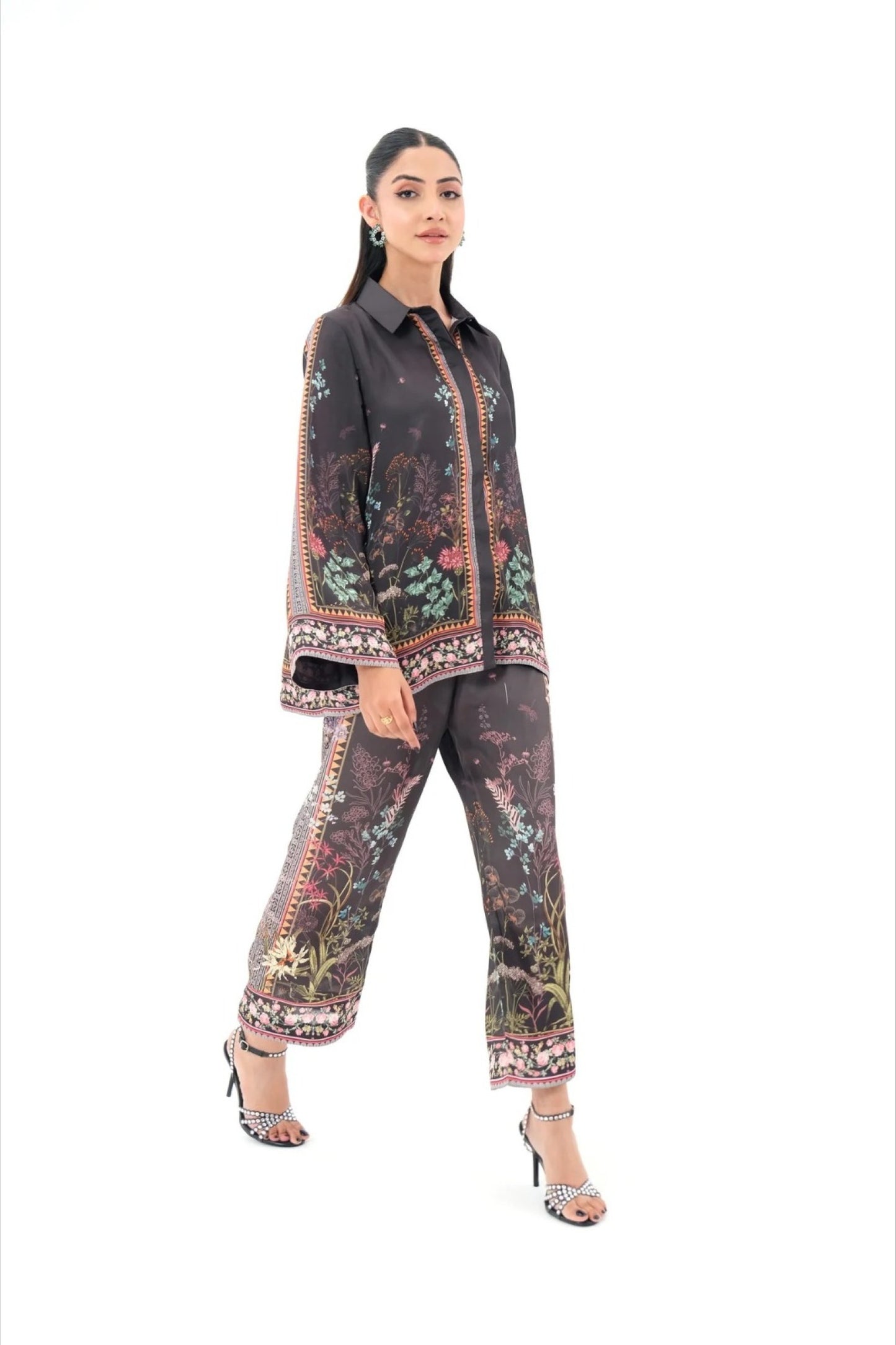 Twilight Floral Border Print Set Co-ord