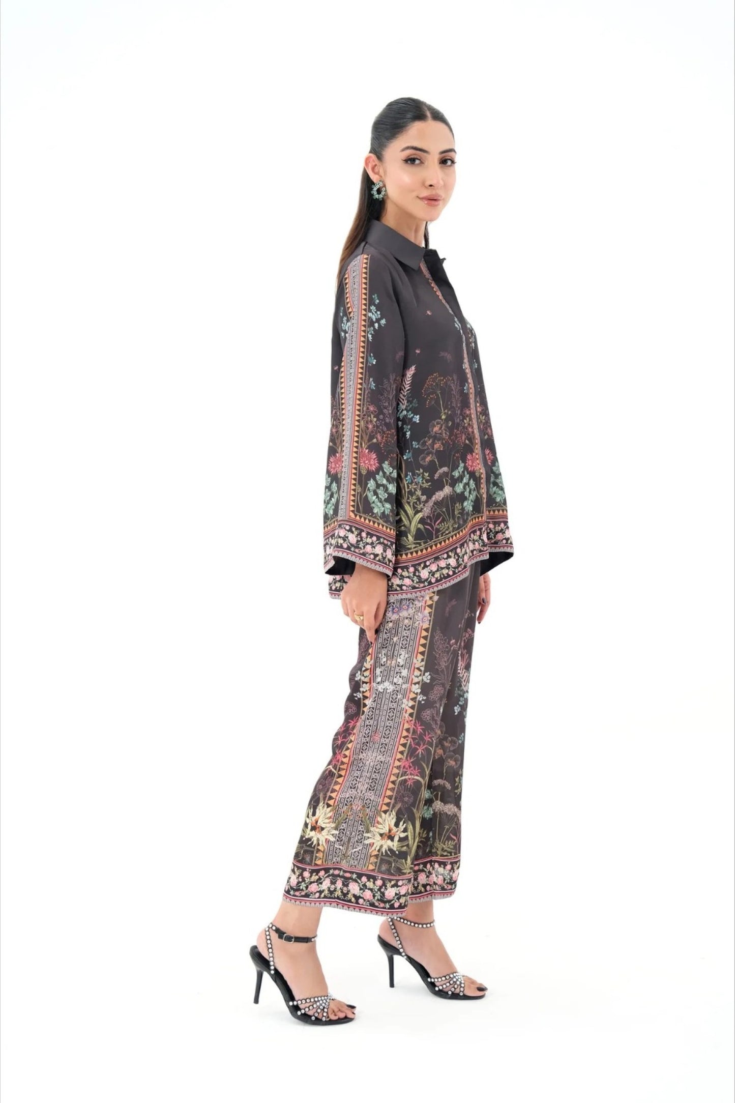 Twilight Floral Border Print Set Co-ord