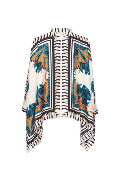 Teal Lotus Kimono Palazzo Ensemble Co-ord