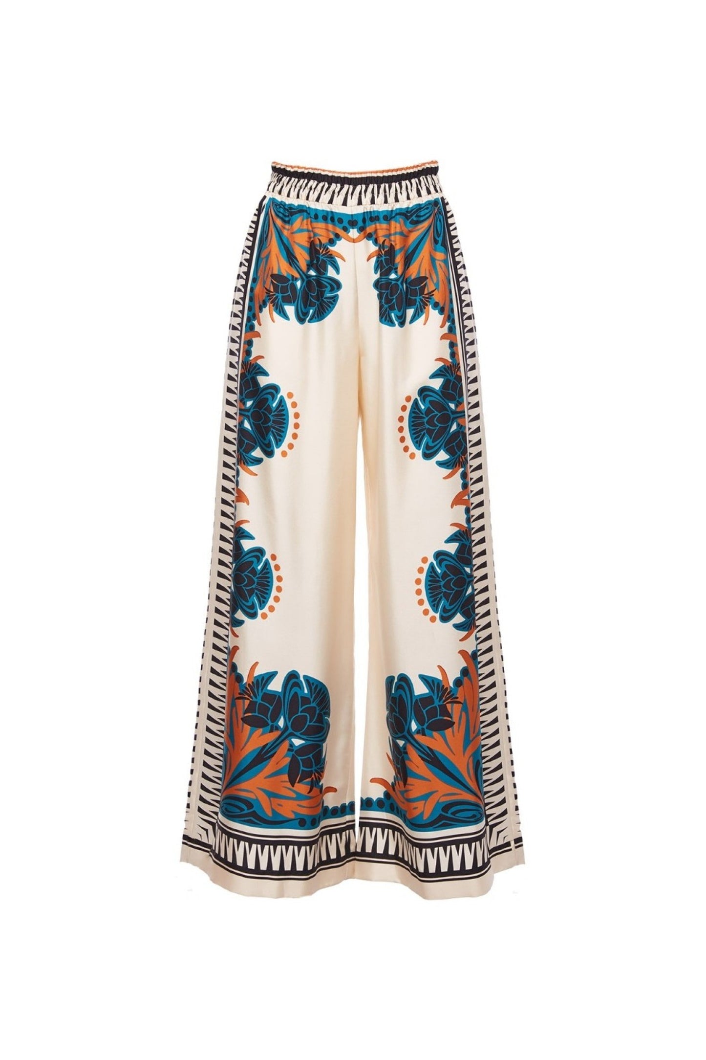 Teal Lotus Kimono Palazzo Ensemble Co-ord