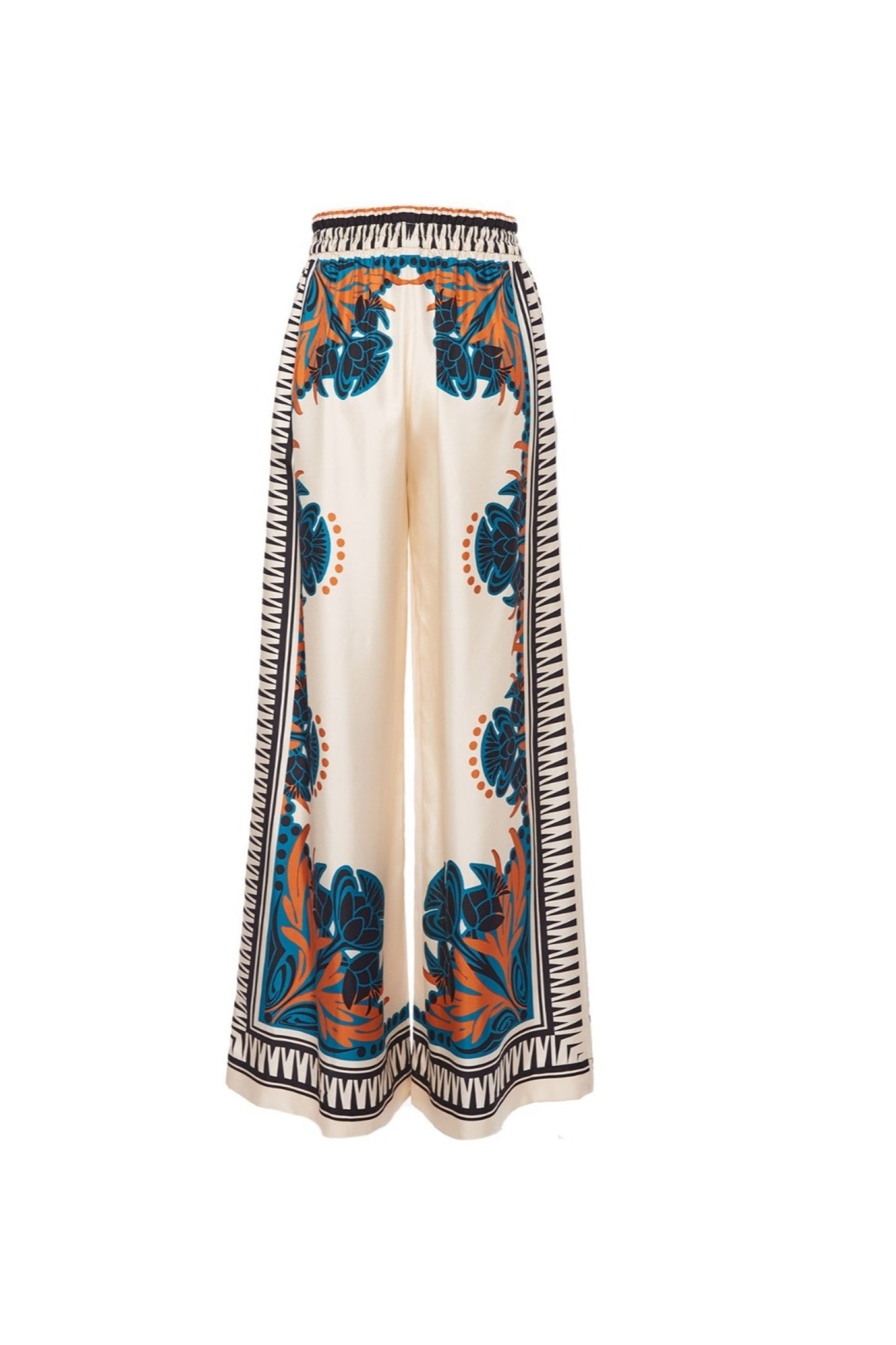 Teal Lotus Kimono Palazzo Ensemble Co-ord
