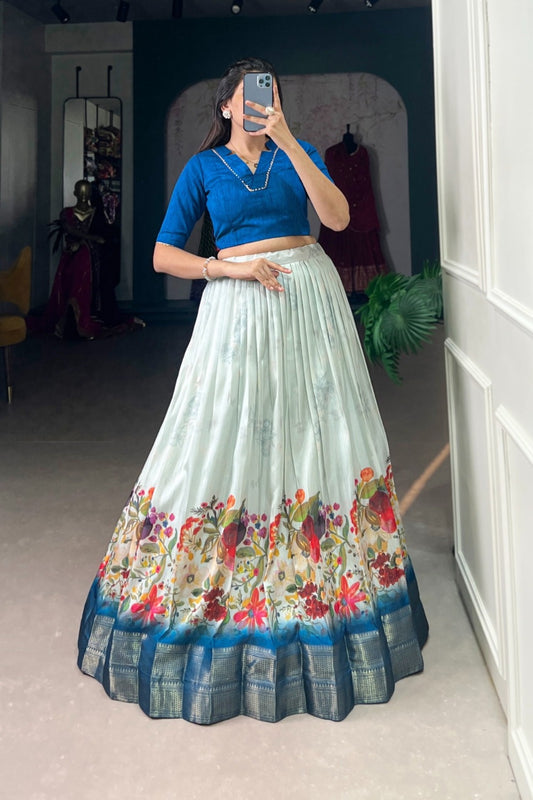 Aqua Azure Garden Horizon Lehenga