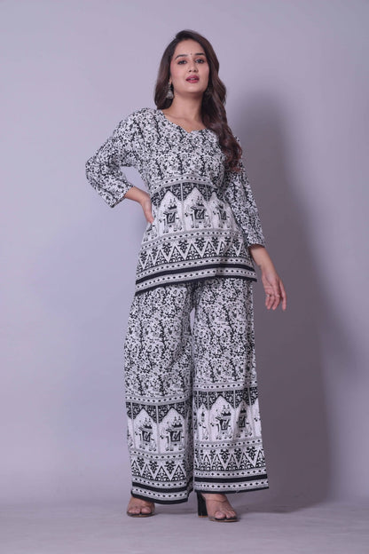Tribal Elephant Motif Printed Coordinates