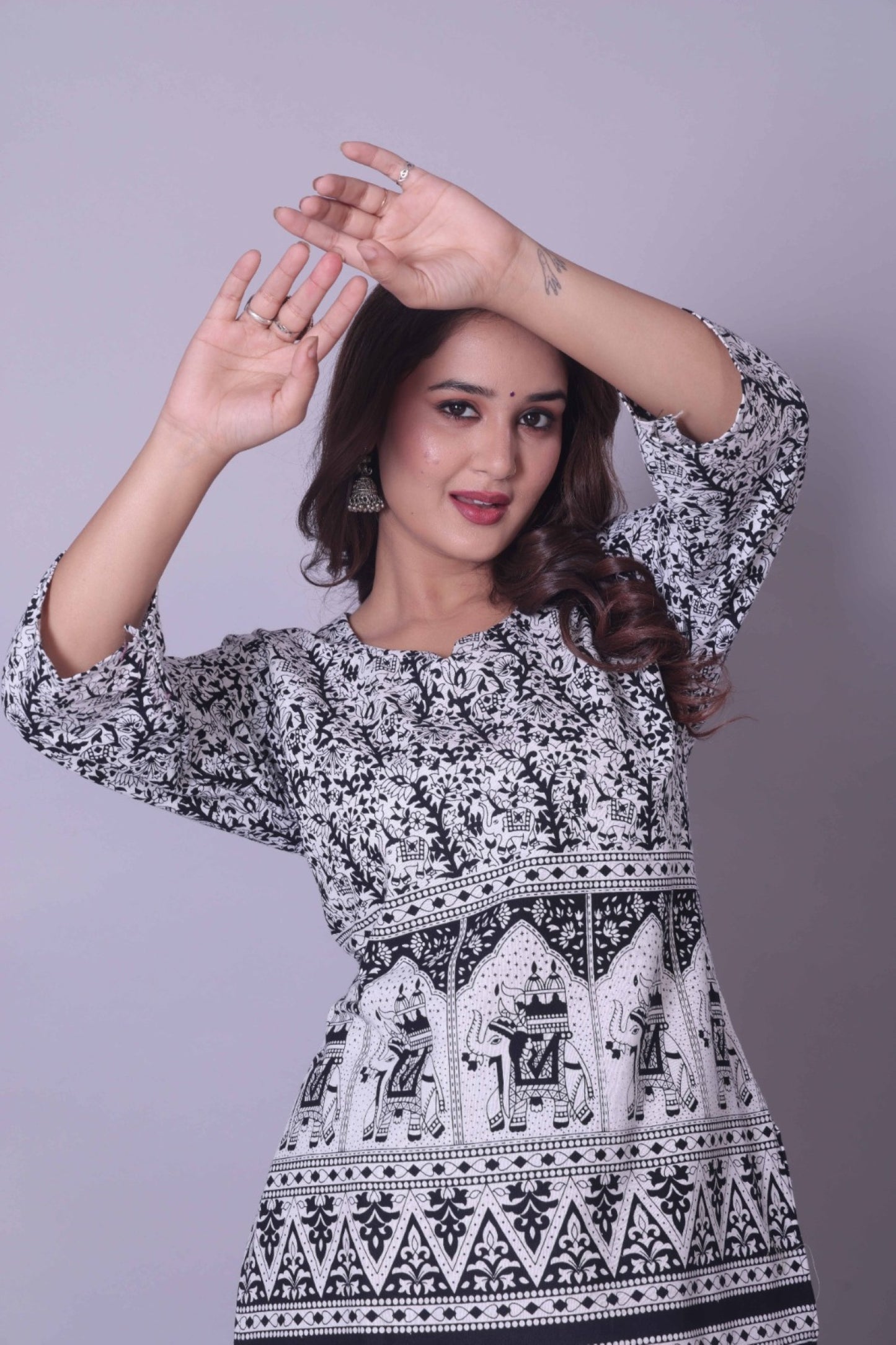 Tribal Elephant Motif Printed Coordinates