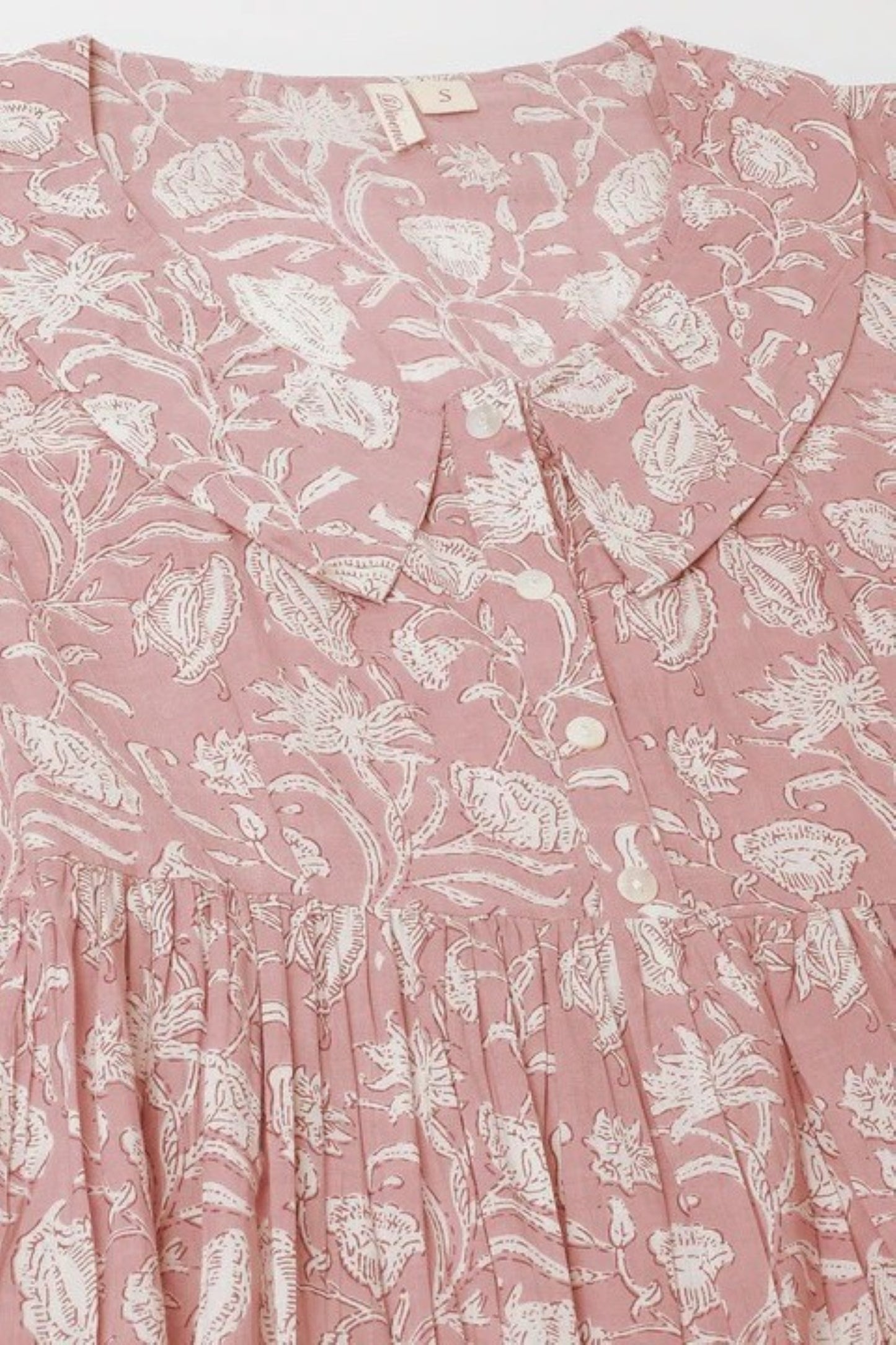 Dusty Rose Garden Tiered Prairie Dress
