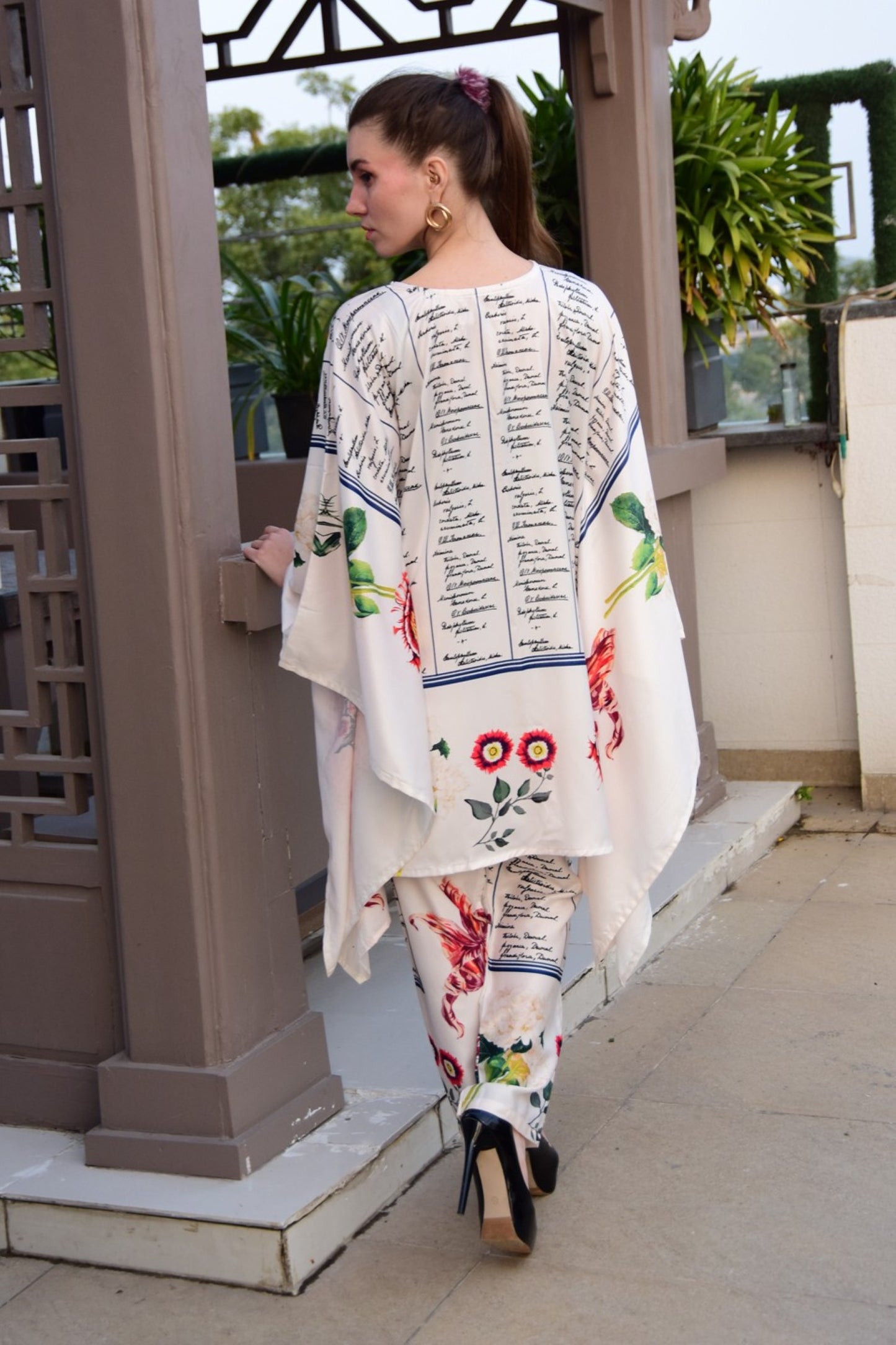Poetic Script Garden Co-ord