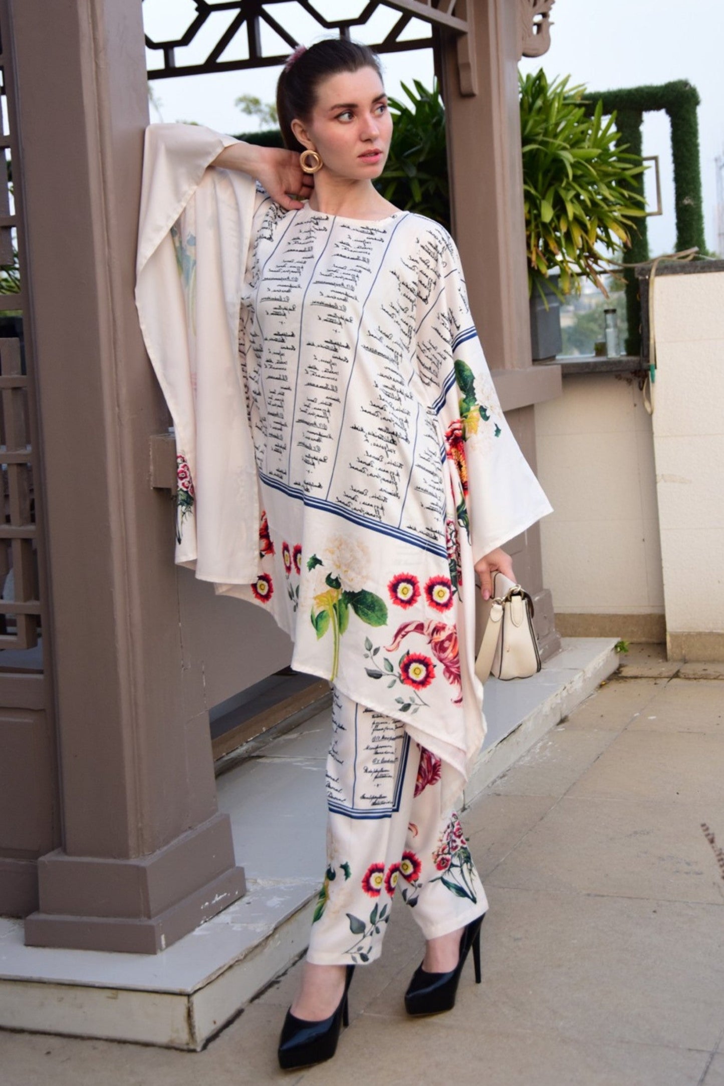 Poetic Script Garden Co-ord