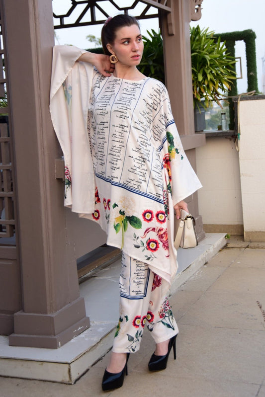 Poetic Script Garden Co-ord