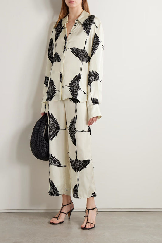 Flying Heron Monochrome Luxury Co-ord