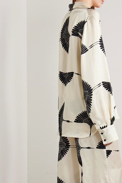 Flying Heron Monochrome Luxury Co-ord