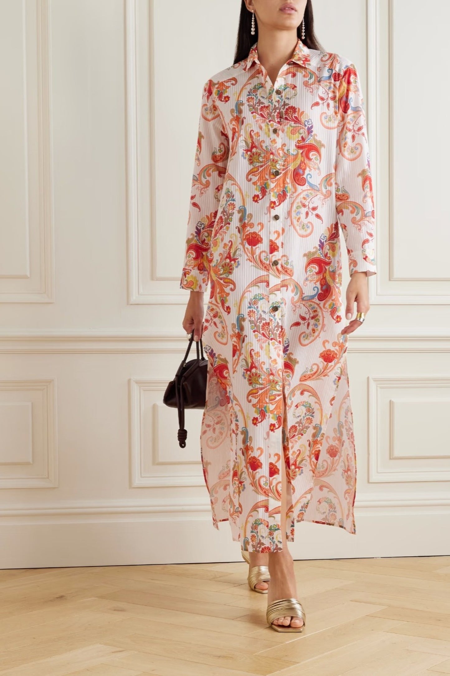 Riviera Paisley Button-Down Dress