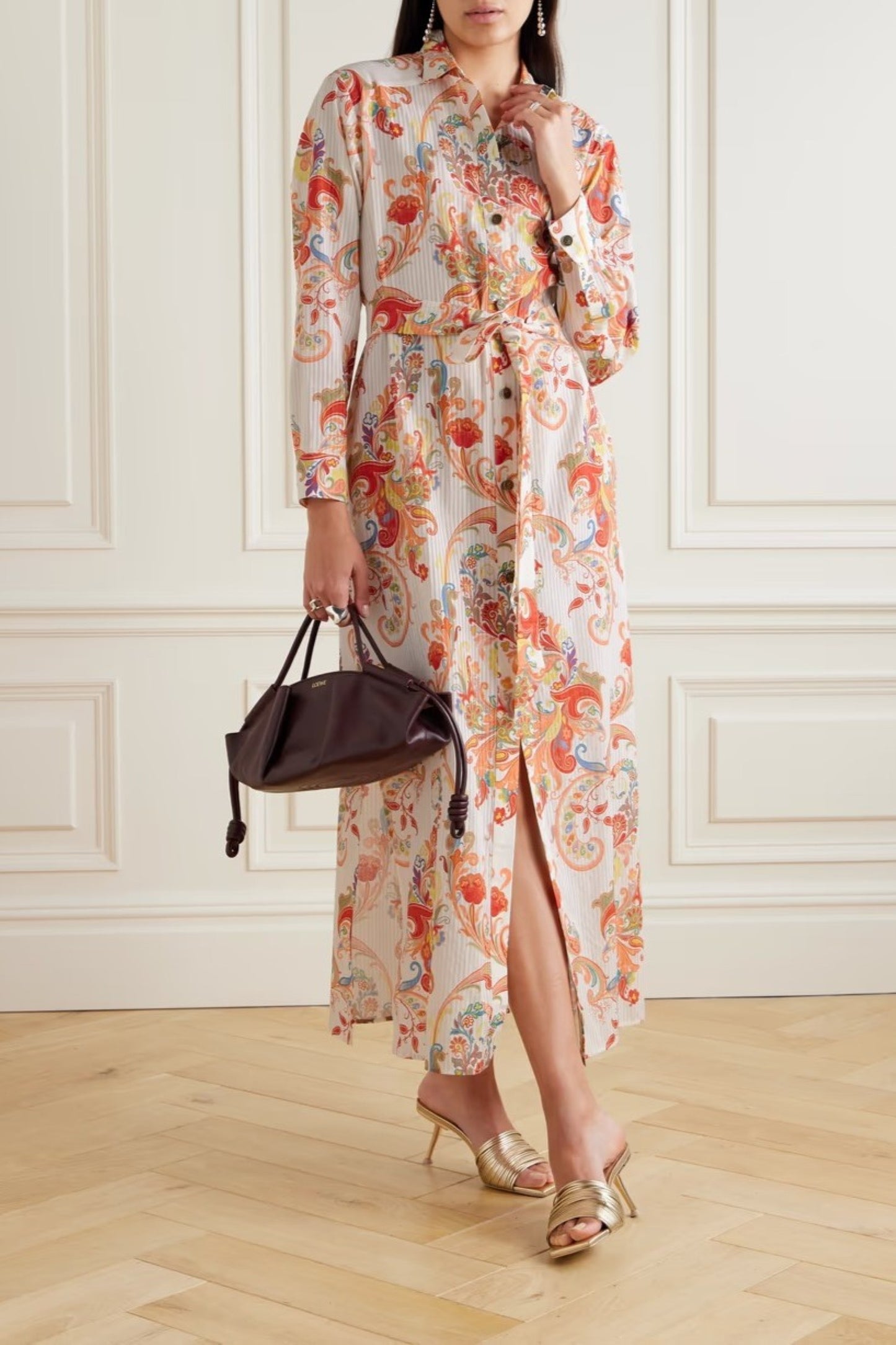 Riviera Paisley Button-Down Dress
