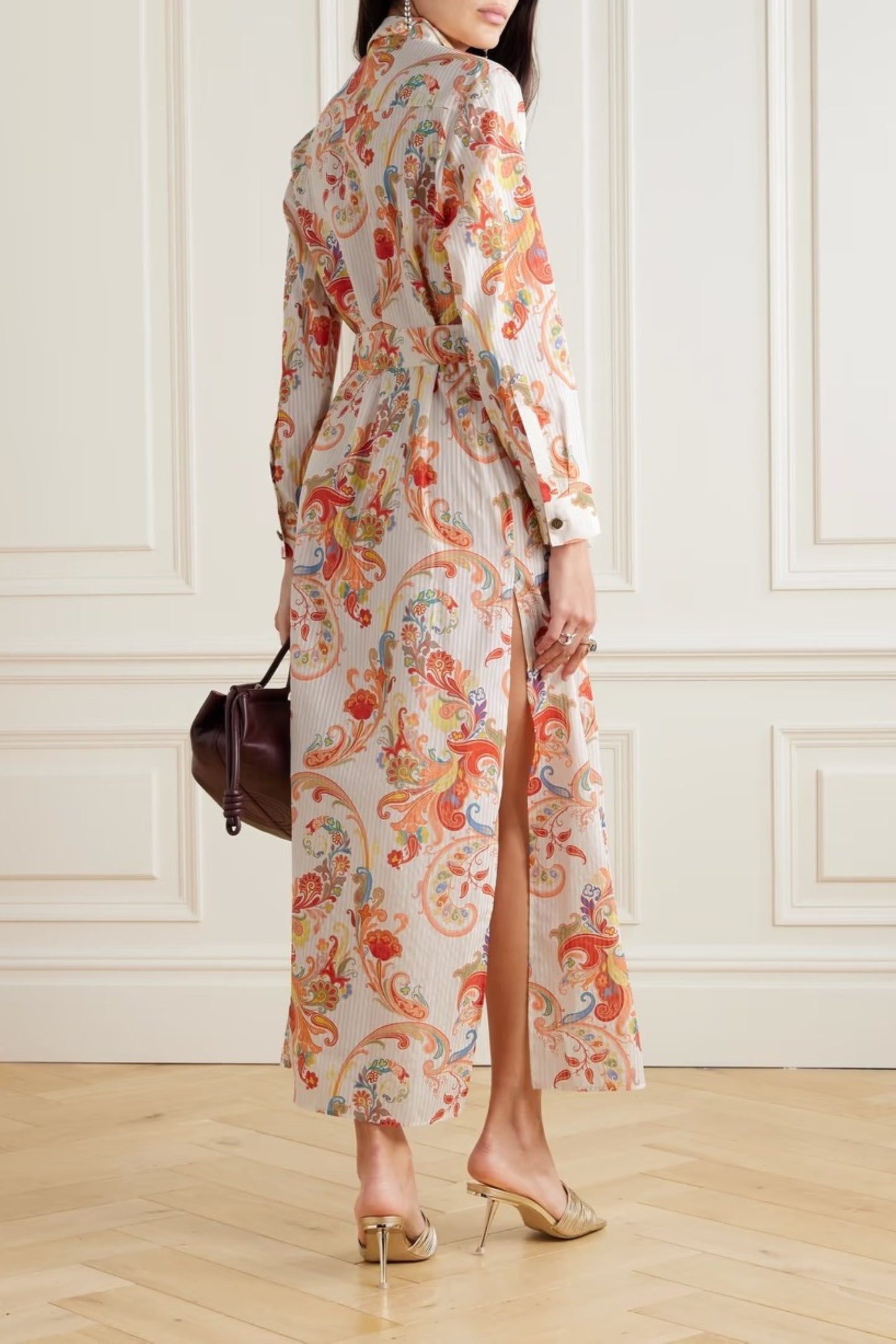 Riviera Paisley Button-Down Dress