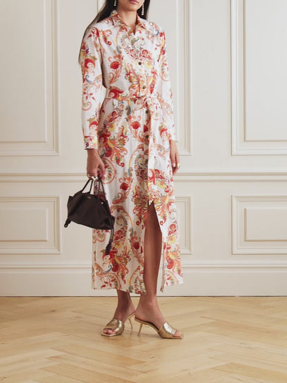 Riviera Paisley Button-Down Dress